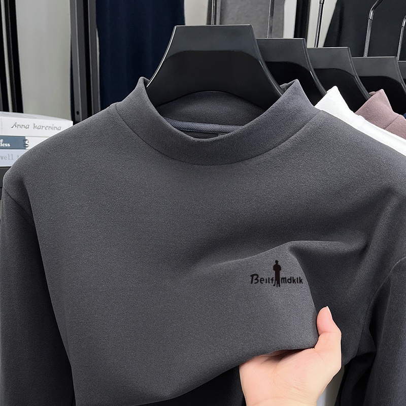 Base Layer Top - Kaos Pria Desainer Warna Solid Motif