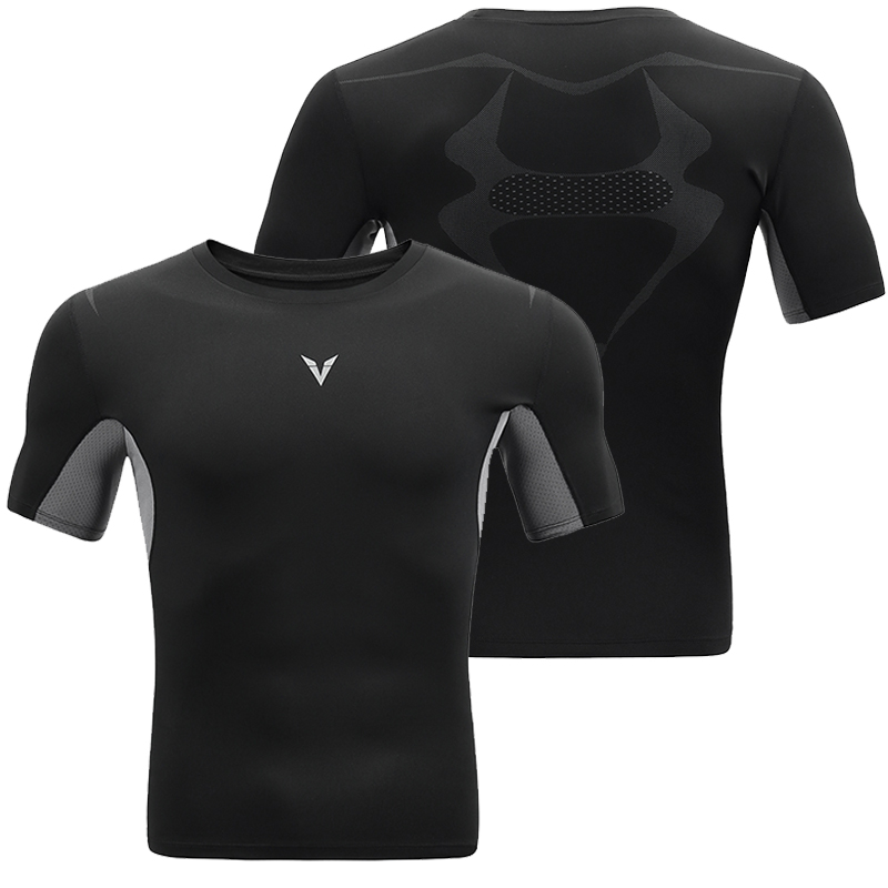 T Shirt Tight Fit - Kaus olahraga binaraga kebugaran pria, kaus