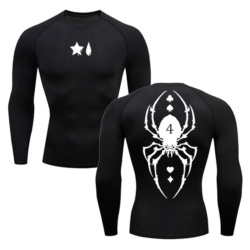 Kaus kompresi motif laba-laba  - Base Layer Top ulasan dan harga