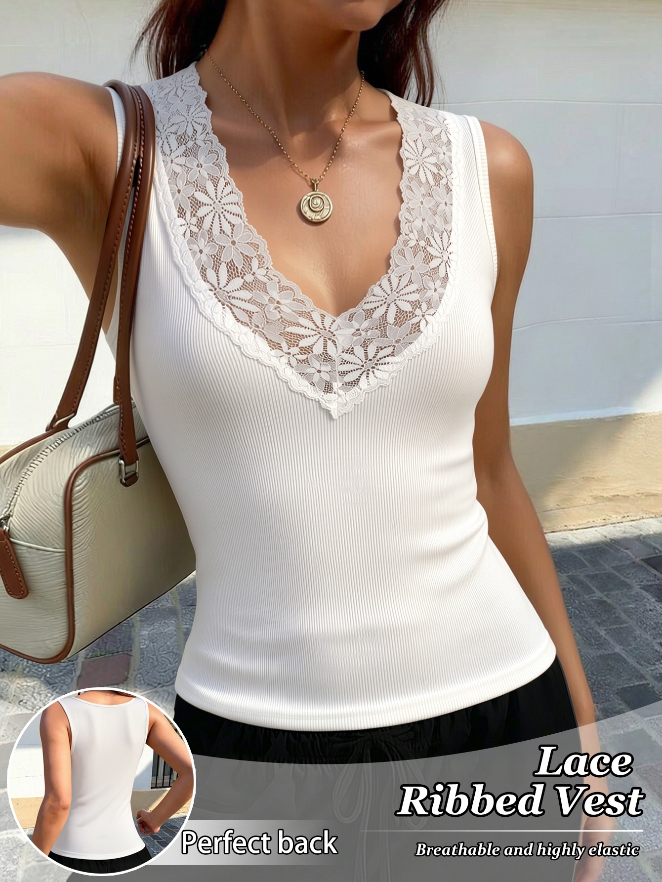 Tank top wanita berenda dengan - Tank Top Ribbed ulasan dan harga