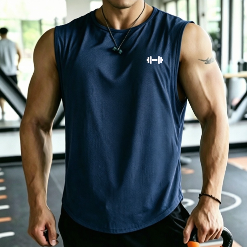 Tank Top Pria 2026 Bahan Mesh  - Undershirt Crew Neck ulasan dan harga