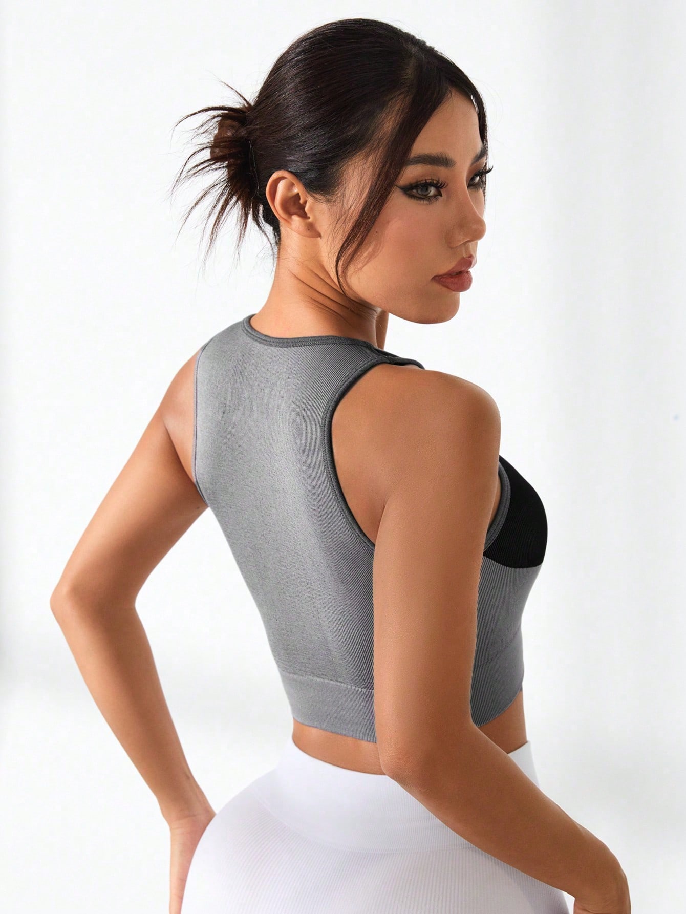 Tank top wanita warna blok, ra - Tank Top Ribbed ulasan dan harga