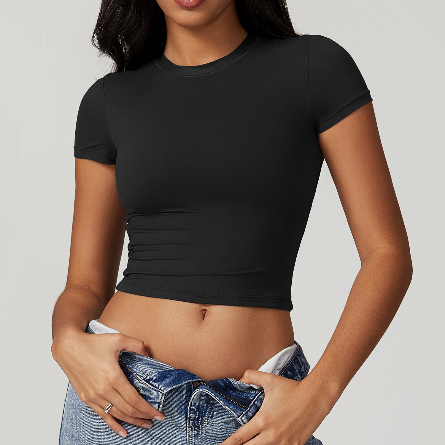 Kaos Olahraga Wanita Ketat Cep - T Shirt Tight Fit ulasan dan harga